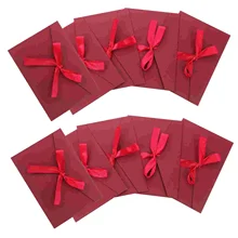 

10Pcs Greeting Cards Package Envelopes Paper Envelopes with Bowknot Portable Envelopes