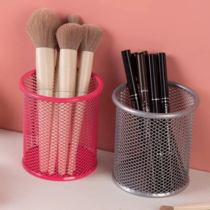 Single Metal Mesh Pencil Holder - Durable Square Pen Pot