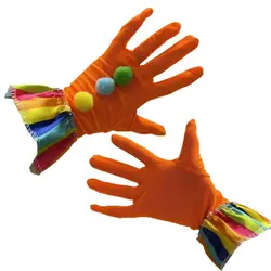 Festival Dance Party Clown Gloves - Fun and Dramatic Performance Accessories (Orange)