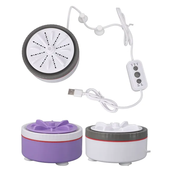 Mini Turbo Washing Machine Timed Adjustable Multifunction USB Powered Portable Mini Turbo Washer for Small Clothes Dish Washing 6