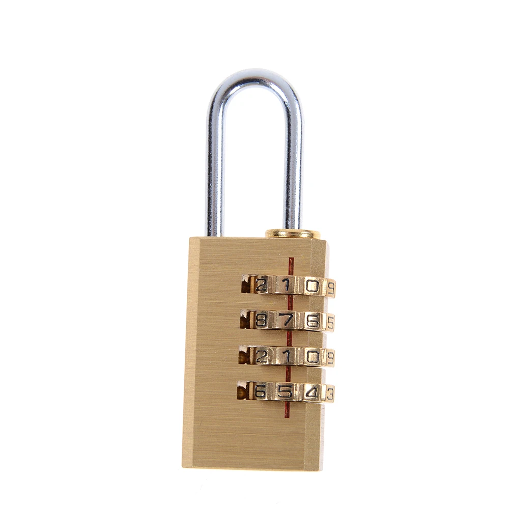 1Pcs 4 Digit Combination Lock Password Padlock Protable Travel Bag Password Padlock Initial Password Lock For 0-0-0-0