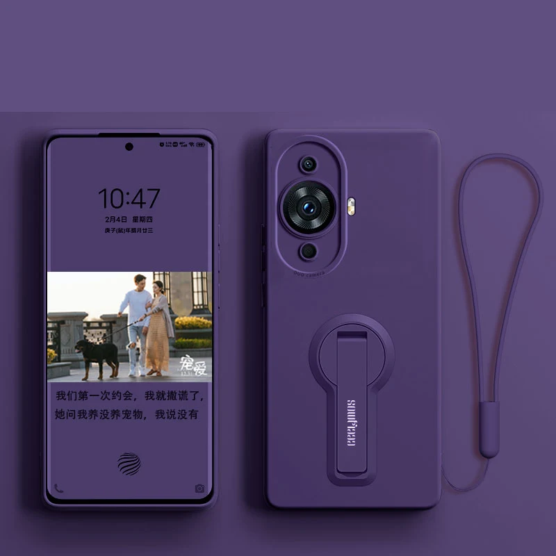 Silicone Phone Case with Camera Protection and Holder - Soft Cover
