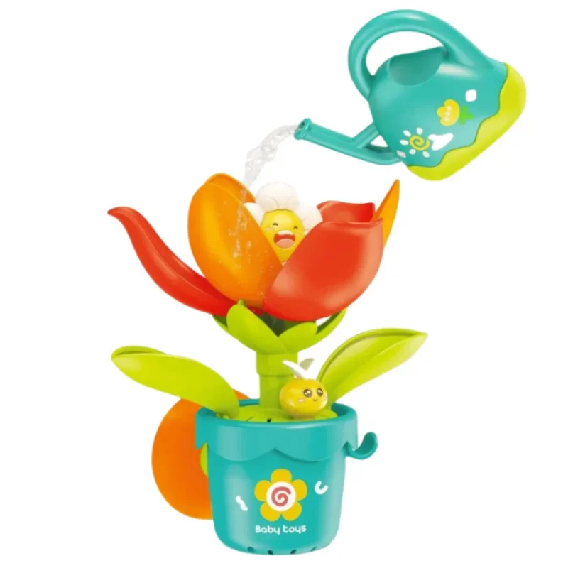 Bambino Divertente Gioco d'Acqua Giocattolo da Bagno Girasole Bagno Doccia Acqua Spray Bagno Vasca da Bagno Giocattolo Divertimento Spruzzatore d'Acqua - immagine 5