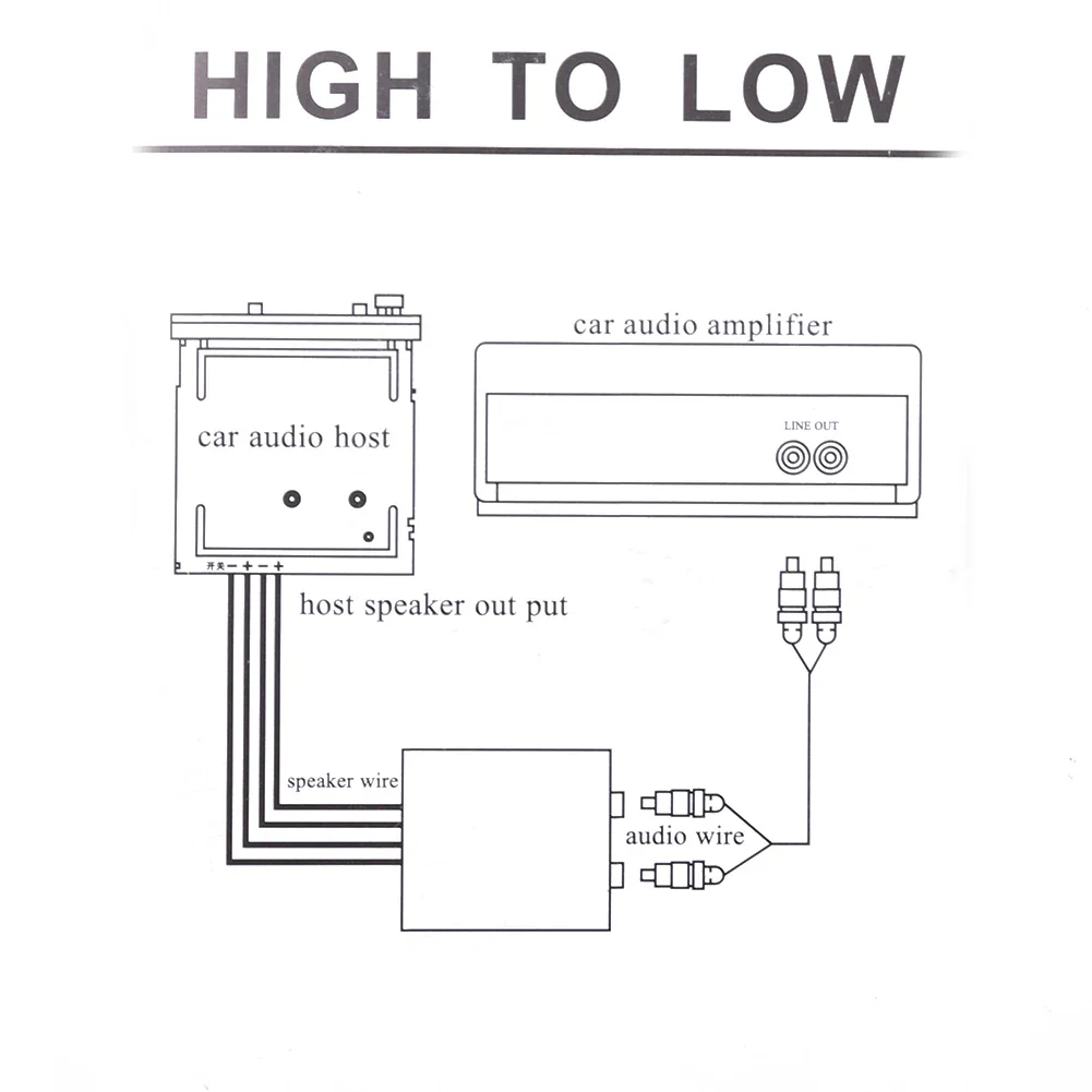 1-3Pcs 12V Universal Car High To Low Impedance Converter Speaker To RCA Line Car Converter High Quality Product Parts Accessorie