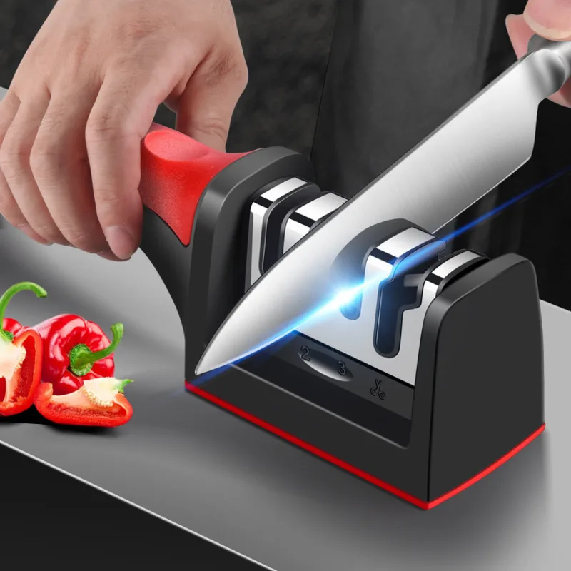 Kitchen3SegmentKnifeSharpenerHouseholdMultiFunctionalHandHeld