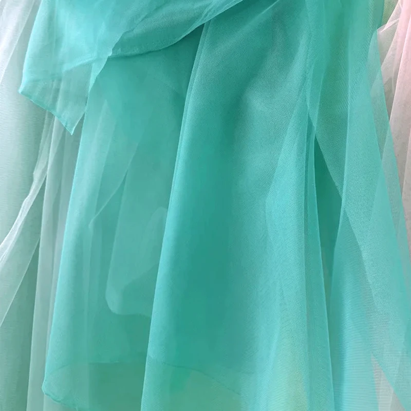 Versatile Green Soft Tulle Fabric for Elegant Decorations & Apparel