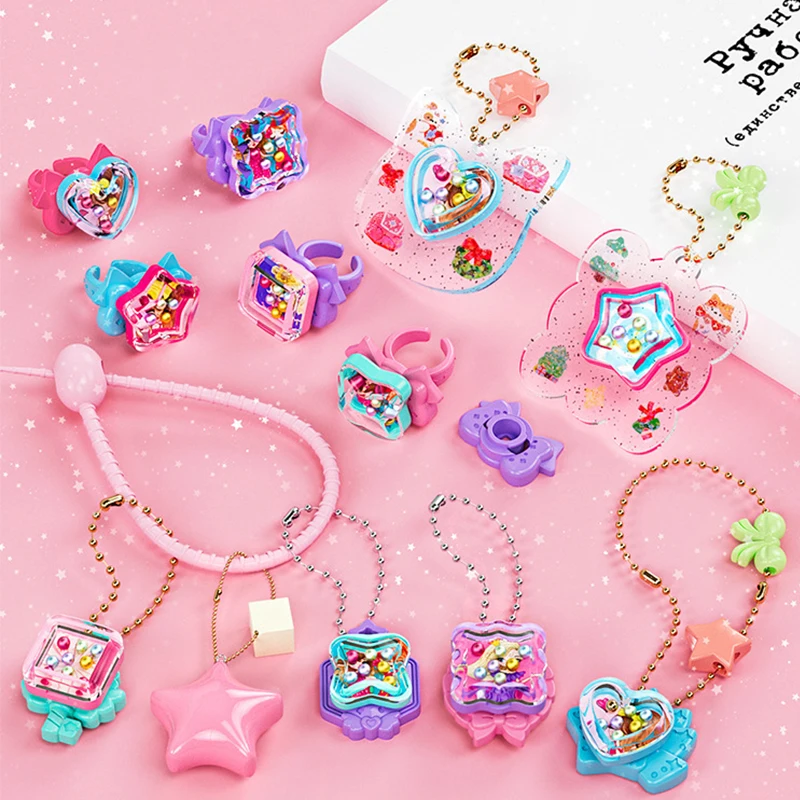 DIY Sticker Jewellery Mark Beauty Fashion Toys Princess Magic Book Creative Handmade 3D Sticker Machine Game Party Gift Girl Sticker Jewellery Toy