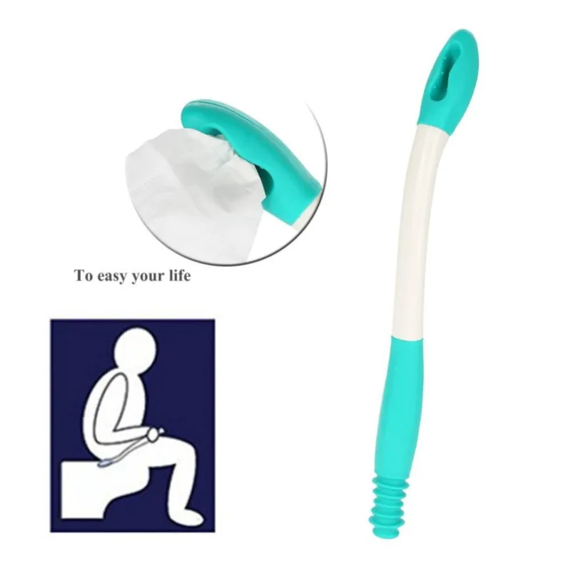 Toilet Paper Grip Long Handle Reach Comfort Bottom Wiper Self Wipe Assist Holder Toilet Paper Tissue Grip Self Wipe Aid Motion Assistance Helper
