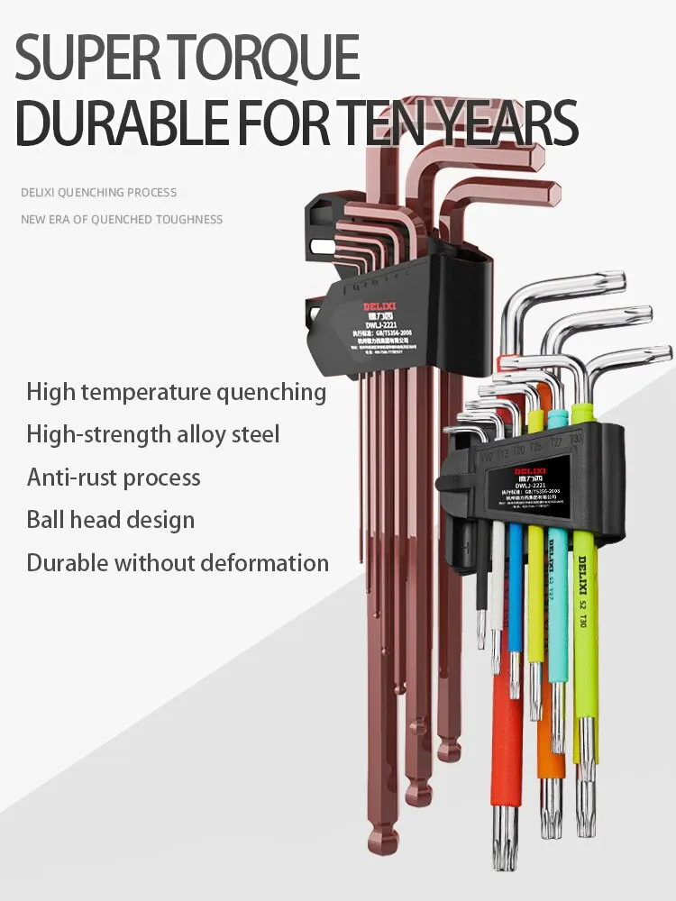 L Type Hand Tools Kit Allen Key Set Hex Wrench Screwdriver Set Hexagon Spanner Universal Ball End Torx Star Keys Tool 2