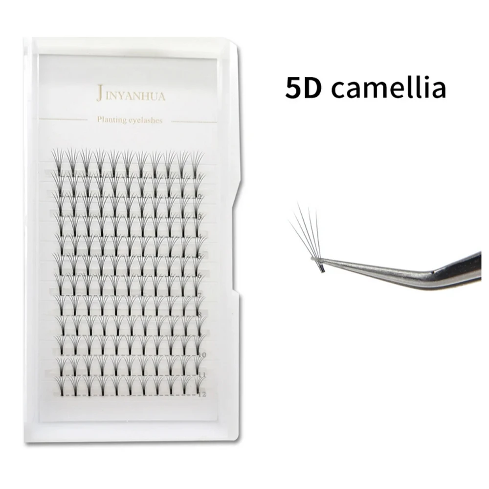 2D 프리메이드 볼륨 팬 자연 속눈썹, J, B, C, D 짧은 스템, 3D, 4D, 5D 러시안 볼륨, 전문 속눈썹 연장 용품