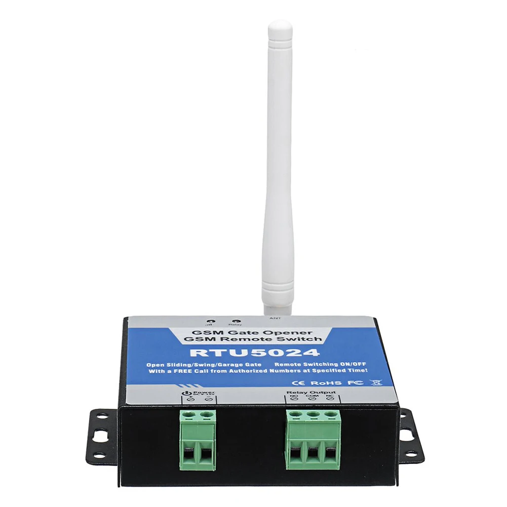 RTU5024 GSM 액세스 제어 키트 원격 무선 도어 액세스 오프너 프로그래밍 가능 4G 무료 통화 미국/EU 플러그 홈 보호
