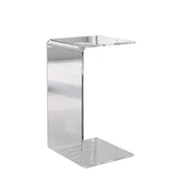 Table d'appoint en acrylique, lumière transparente, Table d'appoint de luxe pour canapé, salon, baie vitrée italienne, Tables basses en forme de C 6