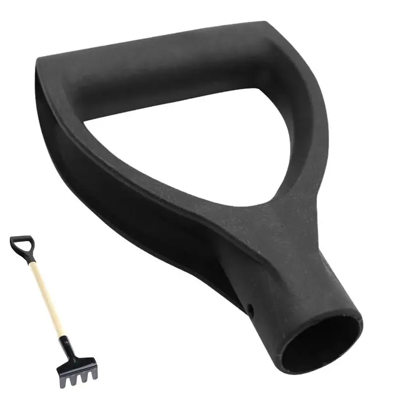 

D Shaped Grip Shovel Handle Snow Shovel Top Handle Garden Digging Raking Tools Black Plastic Replacement Garden Accessories