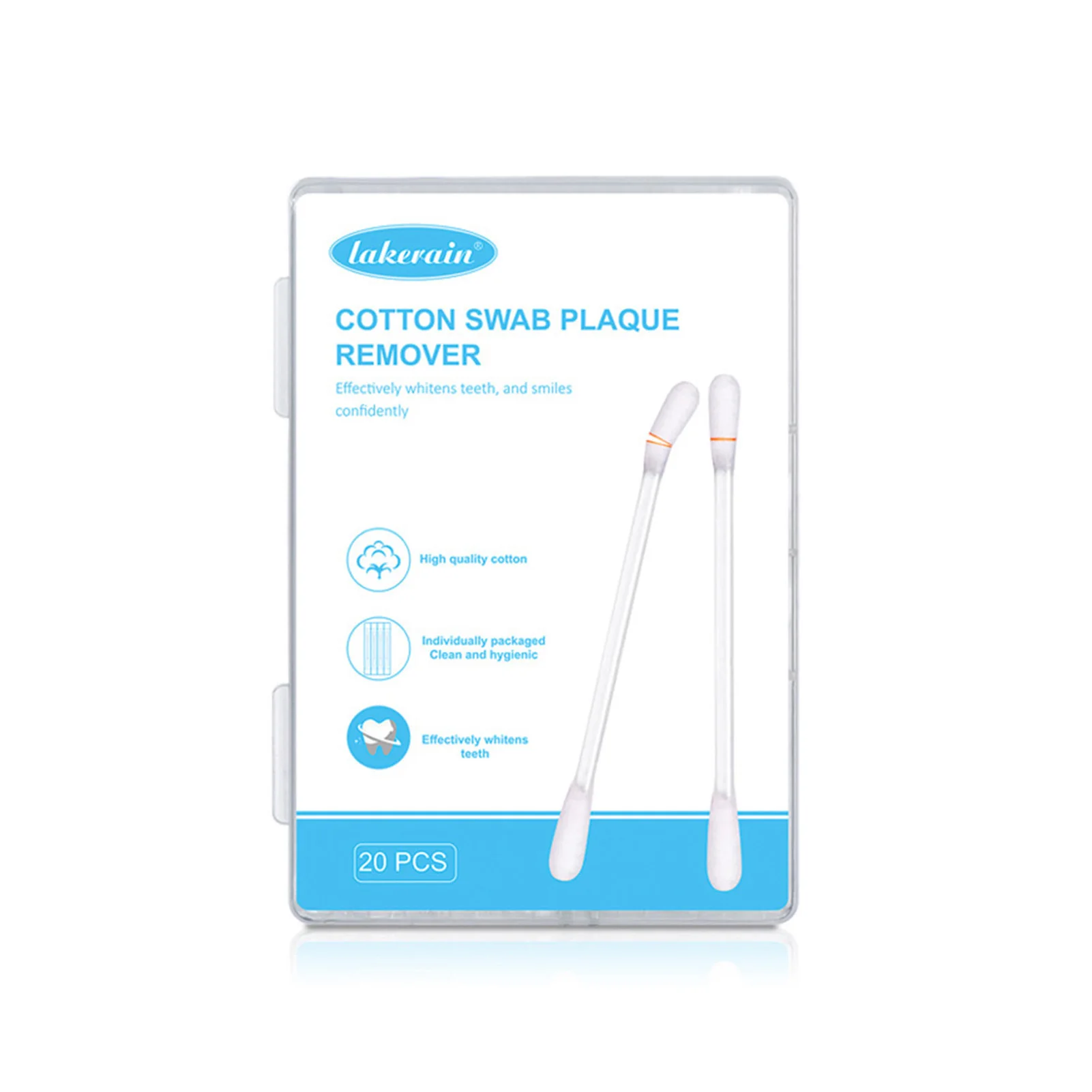 

20pcs Tooth Cleaner Cotton Swab Portable Effective Tartar Remover for Teeth Cleaning Regular Use