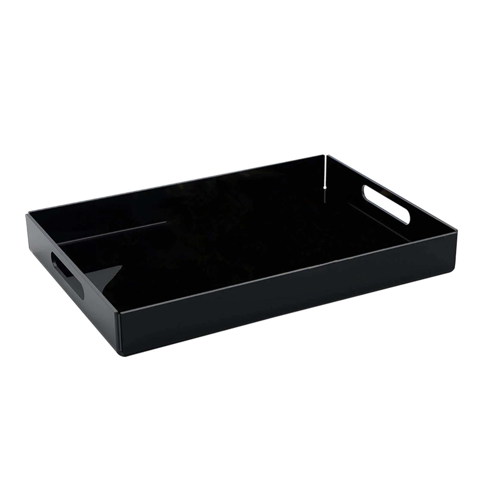 

Acrylic Serving Tray Food Storage Table Office Fruit Party For Kitchen Desktop Organizer Cake Dining Room With Handles Rectangle