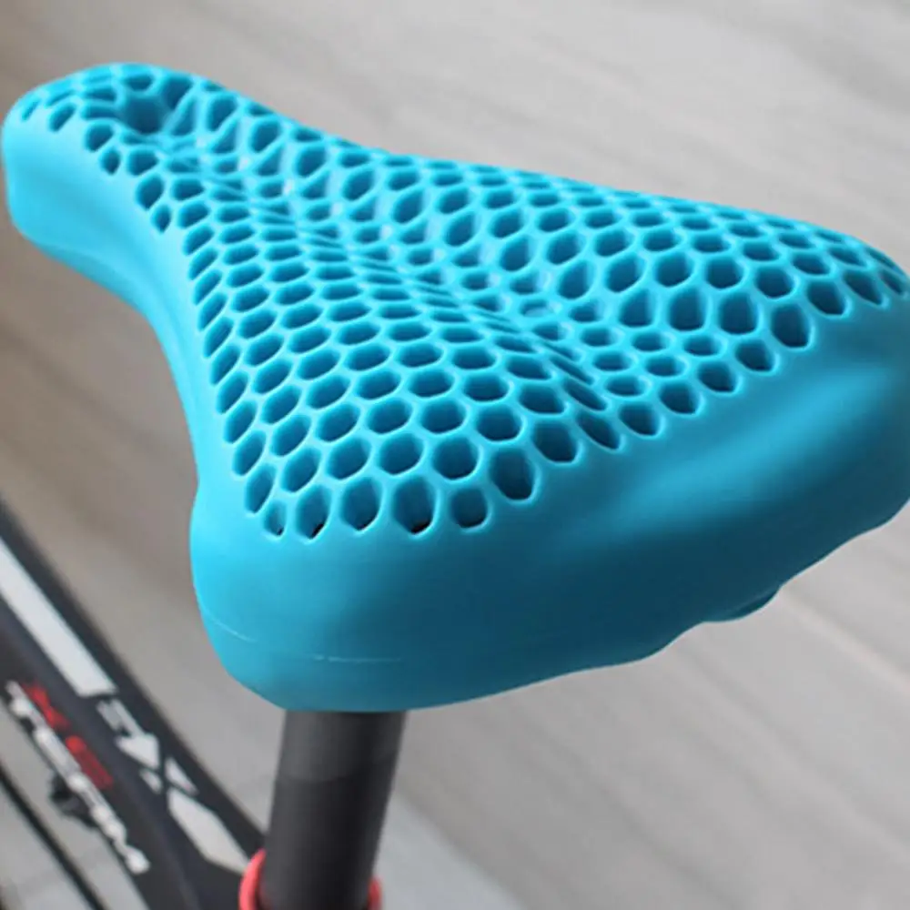 honeycomb structure Silicone Seat Cover for Cycling bicycle Seat Cushion Cover anti-slip shock absorption Saddle Cover equipment