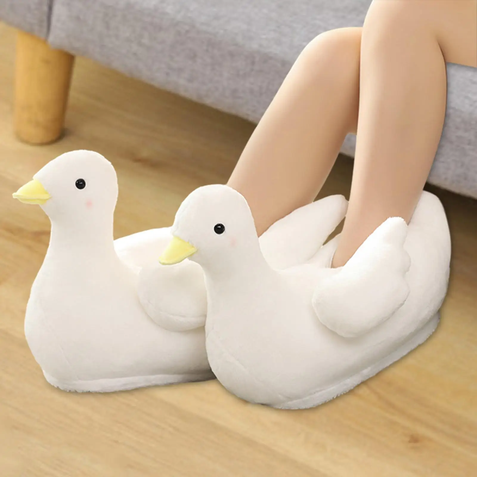 Pantoufles d'intérieur coordonnantes pour adultes, pantoufles d'animaux floues confortables, chaussures de maison pour la maison, la chambre à coucher, le dortoir d'appartement