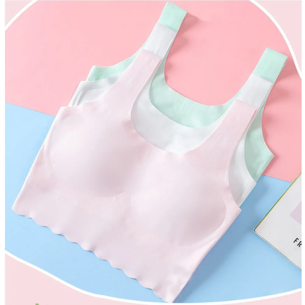 Cotton Sport Bra Children Training Bras with Chest Pad Detachable Teens  Tops for Girls Kids Underwear 8-16 Teen Girls Clothing - AliExpress