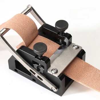 Macchina Manuale per Assottigliare il Cuoio, Strumento per Sottoguanto in Pelle, Utensile per Cuoio Conciato al Vegetale, per Rifilare Cinturini di Orologi, Strumento Fai-da-te per Lavorazione del Cuoio