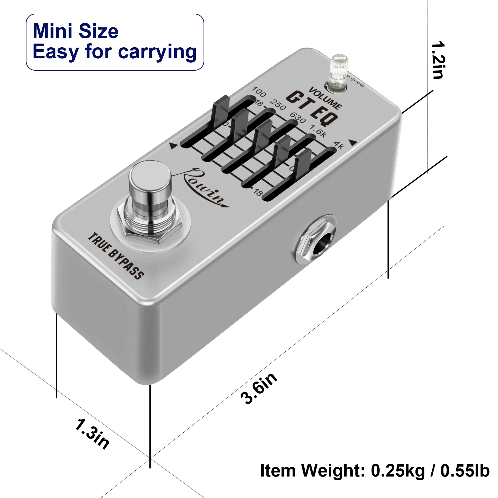Rowin-gt eq eq 5バンドギター効果ペダル、ミニサイズ、電気