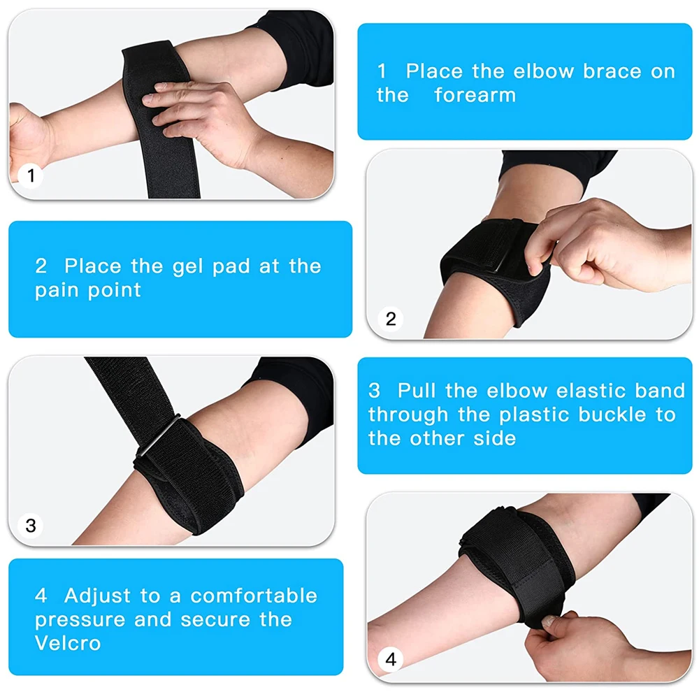 Tennis Elbow Brace for Forearm Tension Relief and Tendonitis Strains
