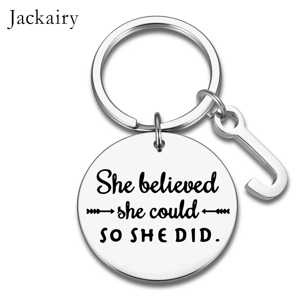 Вдохновляющие брелки дружбы, подарки для женщин, она верила, что она может так, что она сделала, брелки, лучший подарок на день рождения и Рождество