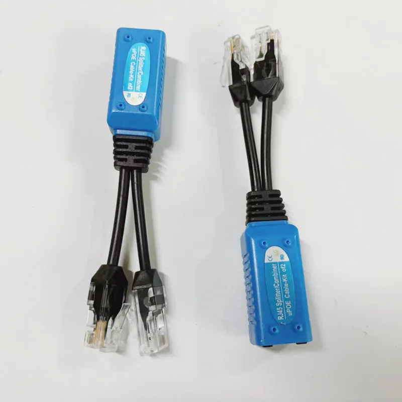 RJ45 스플리터 콤바이너 uPOE 케이블 키트 POE 어댑터 케이블 커넥터 감시용 IP 카메라용 패시브 전원 케이블