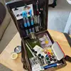 Wooden Writers Box Creative Portable Large Capacity Art Container Art Supply Organizer Wood Postman Bag Container For Glasses 3