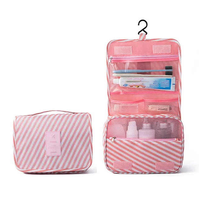 Elegant Women's Waterproof Travel Toiletry Organizer with Hook