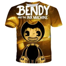 T shirt col ras du cou pour enfants, Style Harajuku, dessin animé 3D, cintreuse et Machine à encre, garçons/filles
