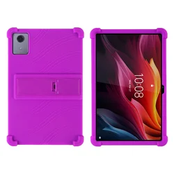 Kids - Friendly Soft Silicone Protective Sleeve with Adjustable Stand (PURPLE)
