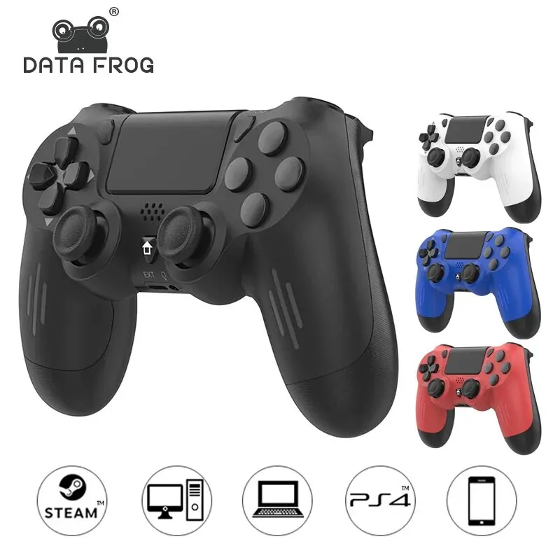 DATA FROG PS4 무선 게임패드, PC용 조이스틱, PS3, PS4 슬림 프로 및 맥북용 소니 플레이스테이션 컨트롤러 DATA FROG PS4 무선 게임패드, PC용 조이스틱, PS3, PS4 슬림 프로 및 맥북용 소니 플레이스테이션 컨트롤러