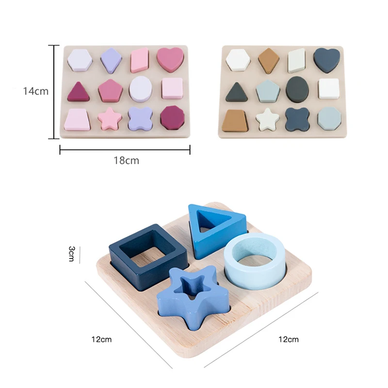Jigsaw Puzzles Educational Puzzles Montessori Baby Puzzles Silicone Toys Geometric Shape Jigsaw Board Matching Games Educational Learning Toys Food Grade Silicone