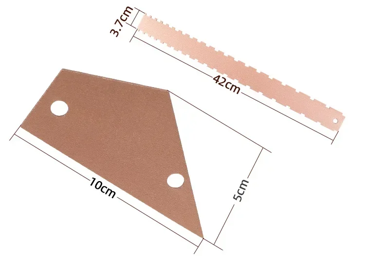 Guitar Neck Notched Straight Edge Ruler Stainless Steel Guitar Fret Leveling Ruler Fret Guitar Level Luthier Tool Body