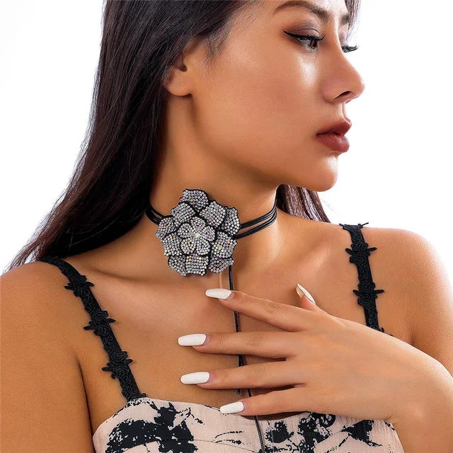 Bijoux Ras De Cou Dentelle Collier Femme Fantaisie Mariage Blanc