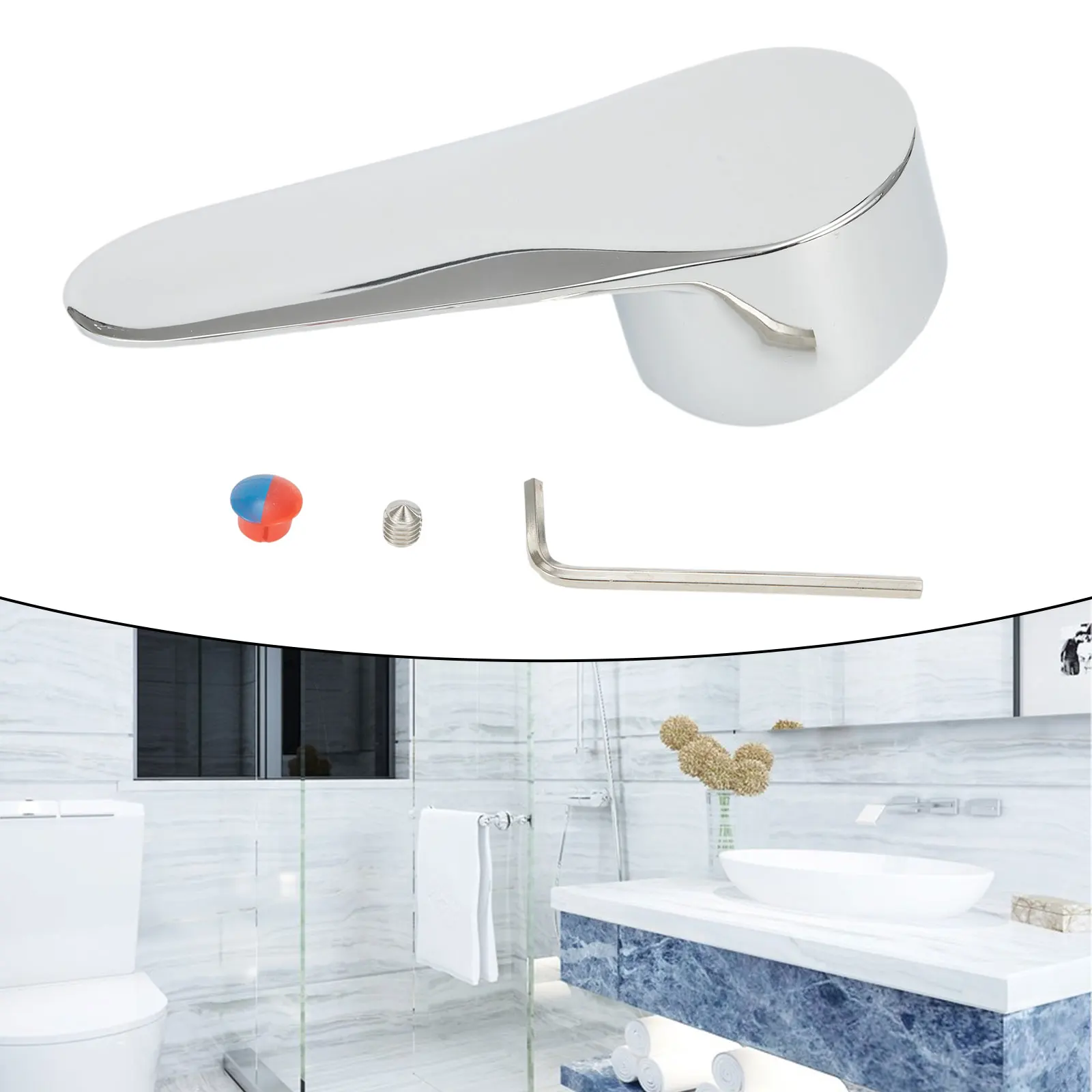 

Duable High Quality Pratical Brand New Faucet Handle Handle Replacement Shower Bathroom Bathtub Faucets Handle