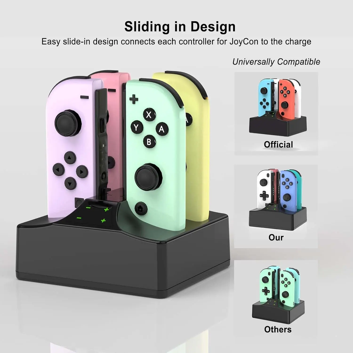 Nintendo Switch 2 Oplaadstation voor 2 Joy-Con Controllers Charging Dock Zwart