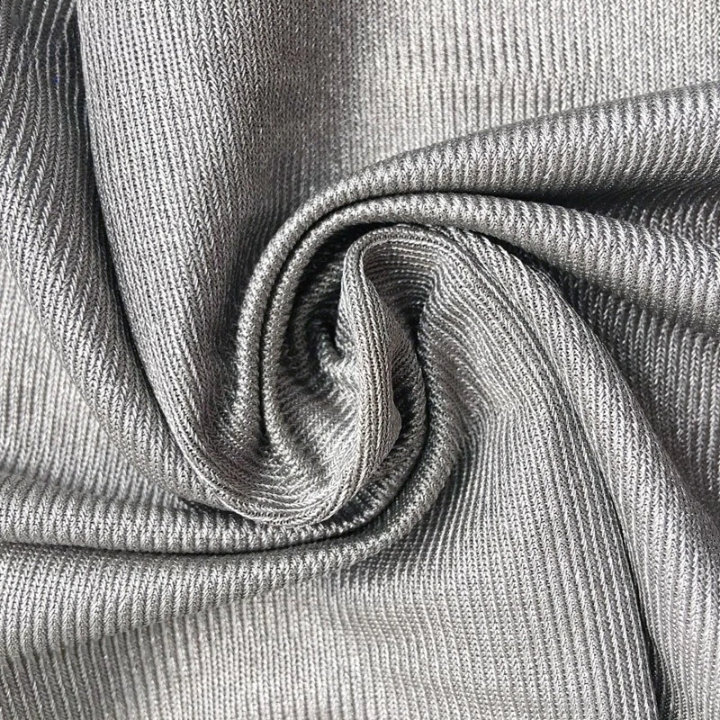 Recommend Electromagnetic radiation protective 100% silver fiber knitted fabric EMF shielding high density silver fiber cloth