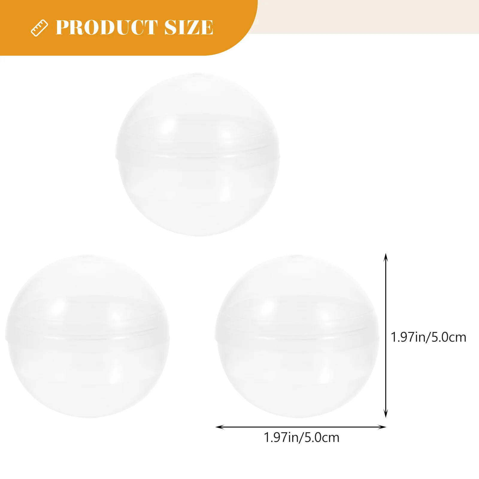 Gashapon Shell 100 Pcs Round Gashapon Shell Lottery Balls Empty Clear Gumball Container Plastic Wrapping Multi-Function Fillable Surprise Ball