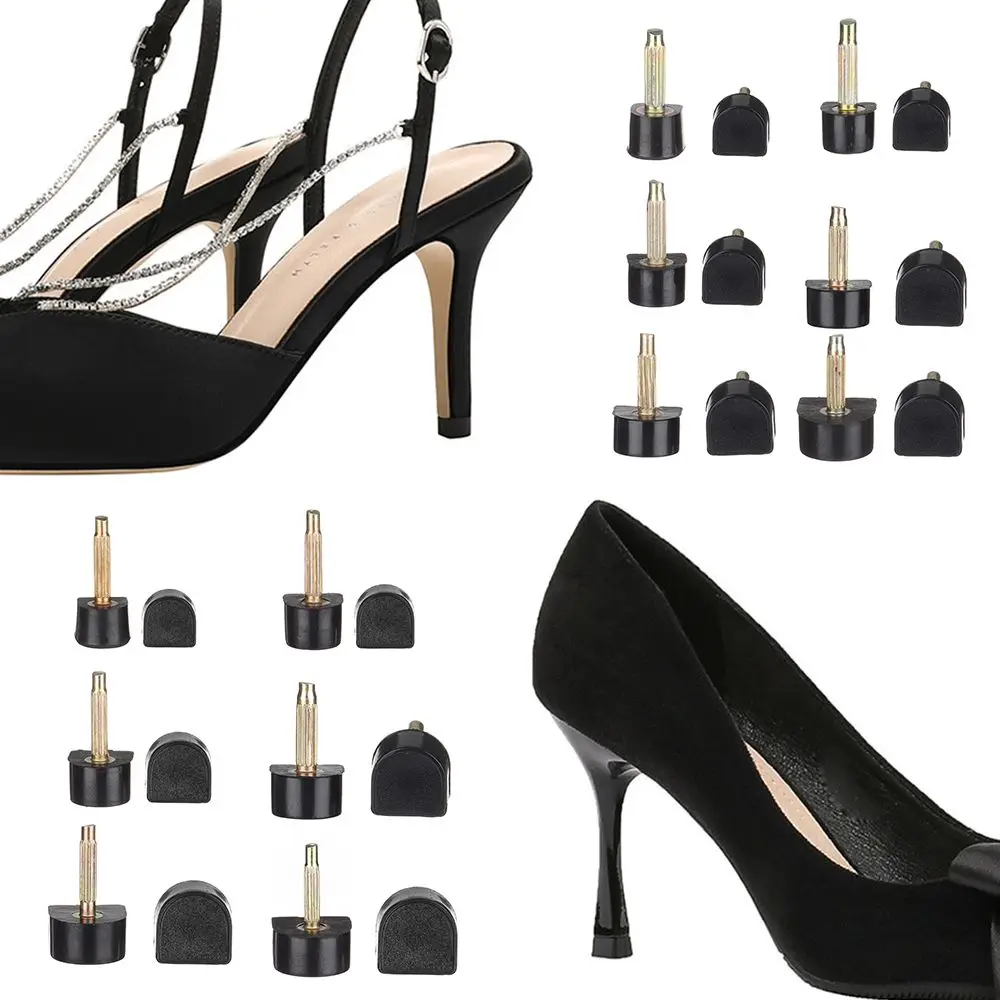 Shoe Heel Repair Tips 10pcs Women Shoes High Heel Repair Tips Pins Heel Stoppers Protect Dowel Lifts Replacement For High Tips Taps