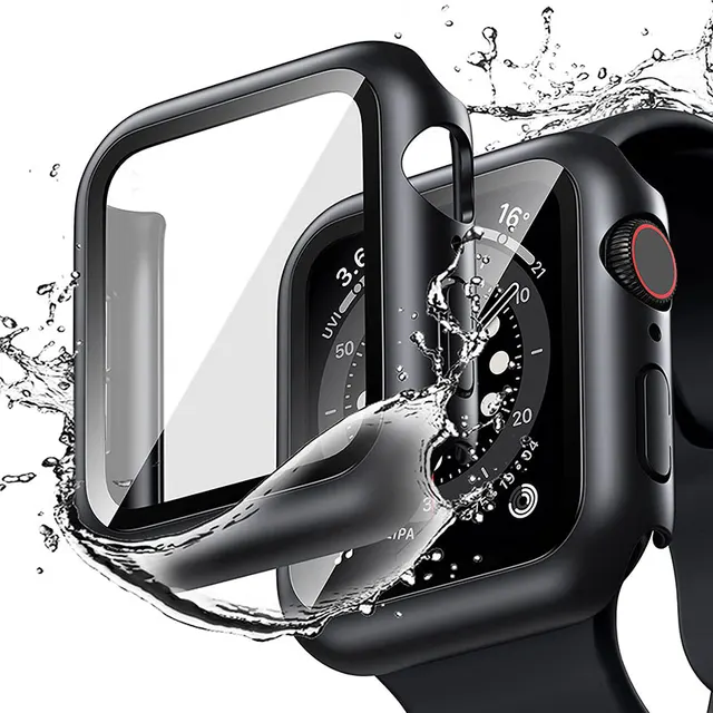 Case For Apple Watch Band 44mm 40mm 42mm 38mm 40 44mm Ultra 8 7 6 SE 5 4 3 Screen Protector PC Bumper iWatch Cover 45 41mm 49mm 2
