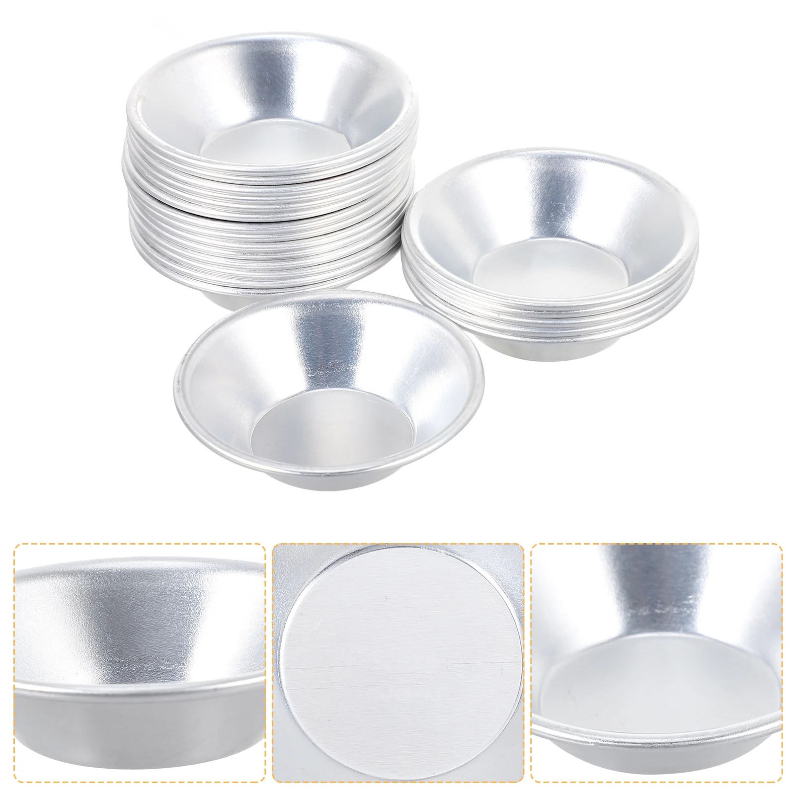 

20 Pcs Paper Cup Egg Tart Base Baking Pan Cheesecake Aluminum Alloy Tartlet Tools