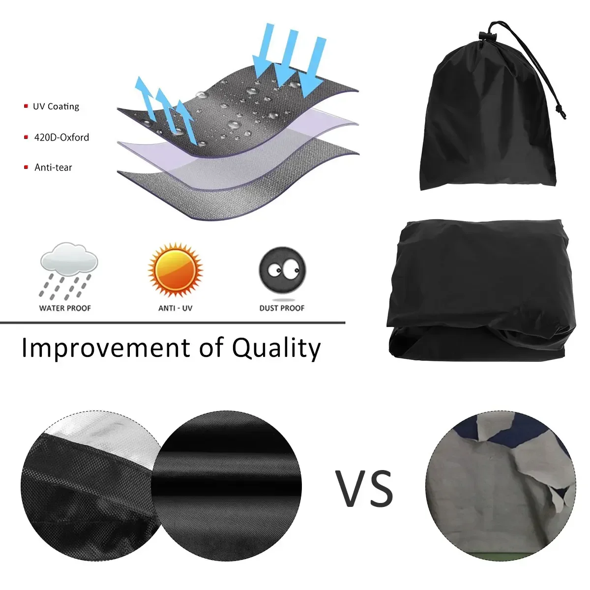 Grill Table Cover 420D Oxford Cloth Pizza Oven Table Cover for Patio Outdoor Kitchen Weatherproof Durable BBQ Gas Grill