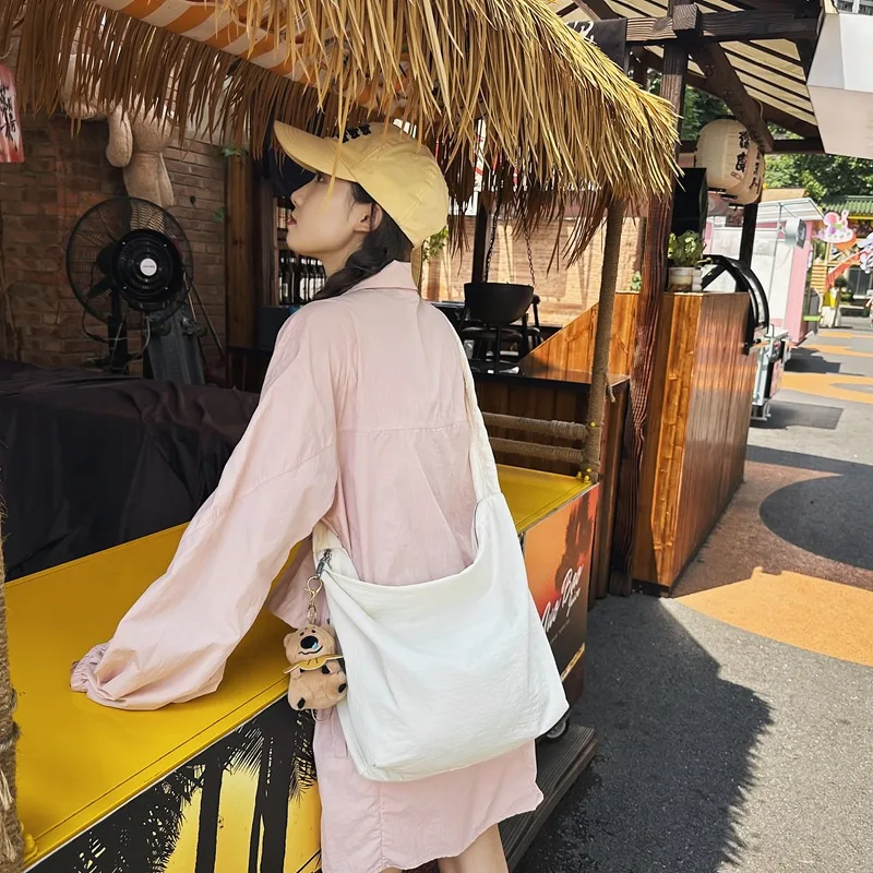 Shoulder Bags Large Capacity Crossbody Bags for Women Casual Sports Student Bookbag Korean-style Simple Art All-match Handbags