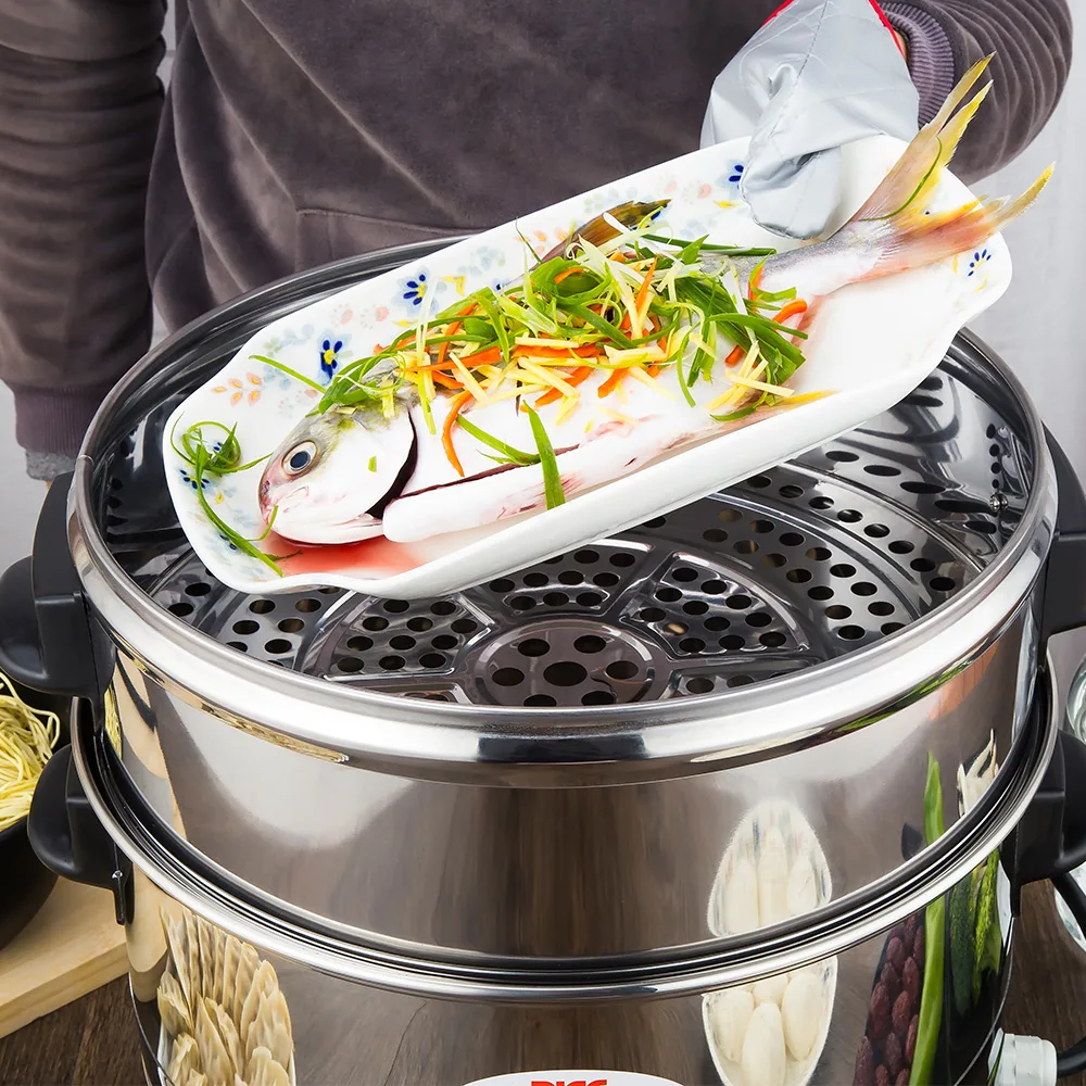 Version Four Layers Electric Steamer Pot Multi-function Bun Food Breakfast Machine Steam Cooker