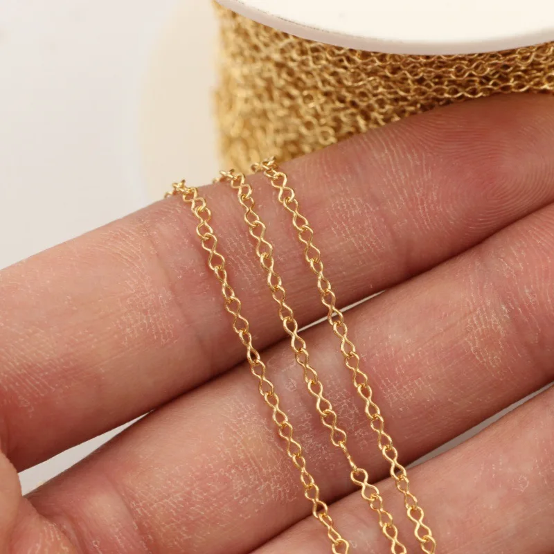 14 Karat Gold gefüllte, strukturierte Marina-Gliederkette, unvollendete Schmuckherstellungskette, 1 Meter zu verkaufen – Detail 9