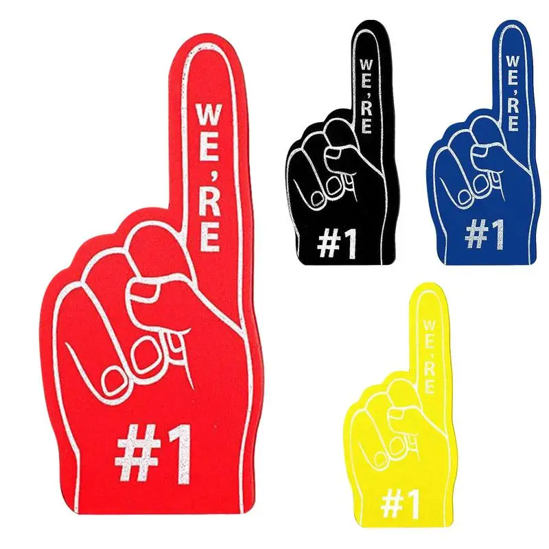 

Foam Hand Pom Pom Universal EVA Sports Noise Makers 16 Pcs Sports Noise Makers Cheer Pom Poms With We'Re Number 1 Words For