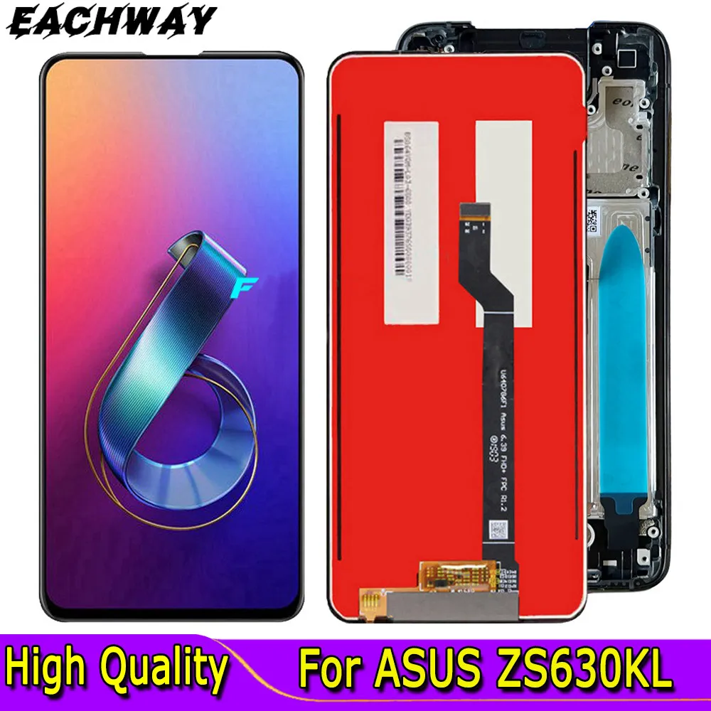 

6.4" For ASUS Zenfone 6 2019 ZS630KL LCD Touch Screen Digitizer Assembly Replace For ASUS Zenfone6 ZS630KL 6Z LCD No Dead Pixels