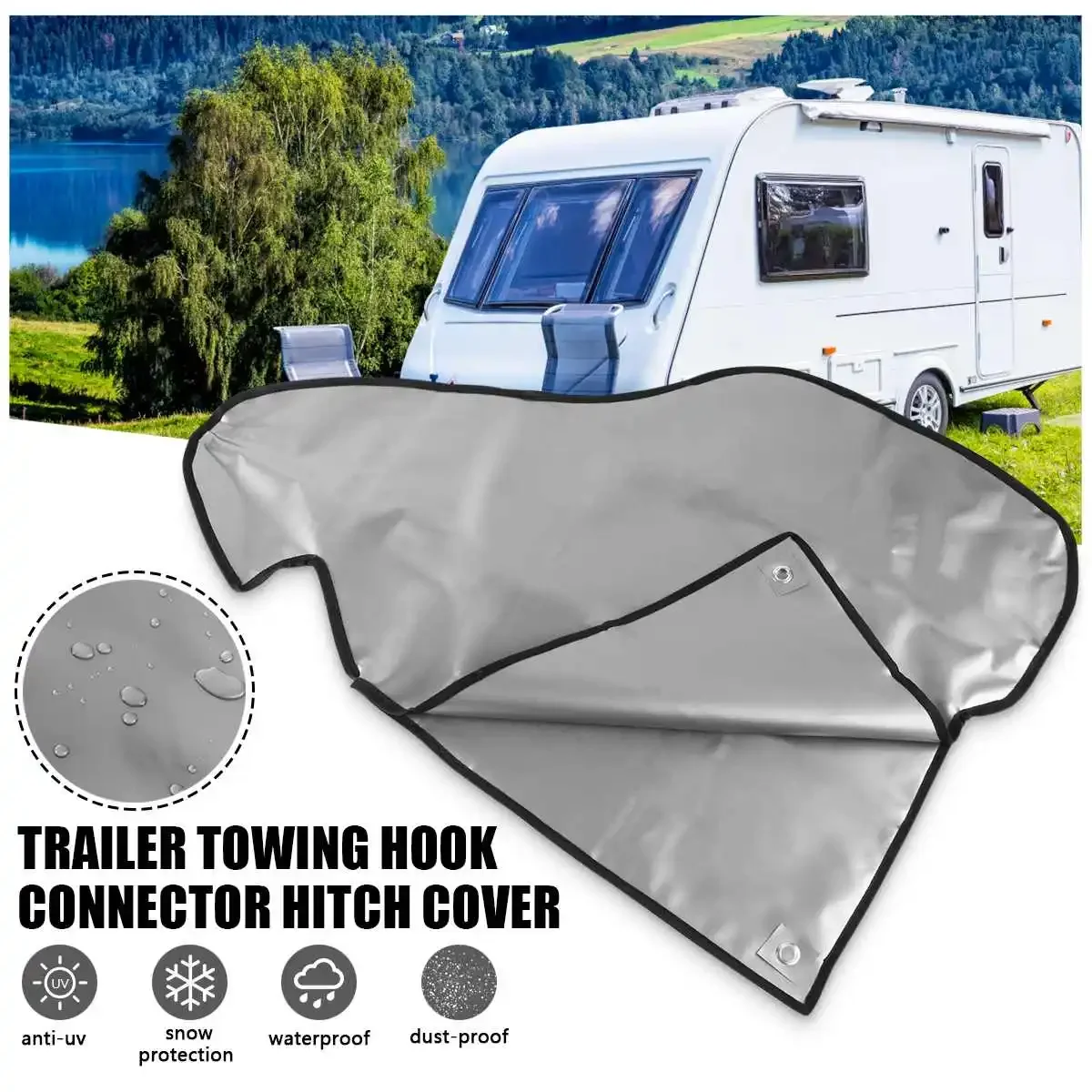 

PVC Car Waterproof Trailer Towing Hook Connector Hitch Cover For Caravan Tailer Hitch Coupling Lock Dust Protect Car Accessories