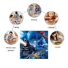 Unique Wooden Puzzles Moonlight Train Snow Mountain Wood Jigsaw Puzzle Craft Irregular Family Interactive Puzzle Gift for Friend 4